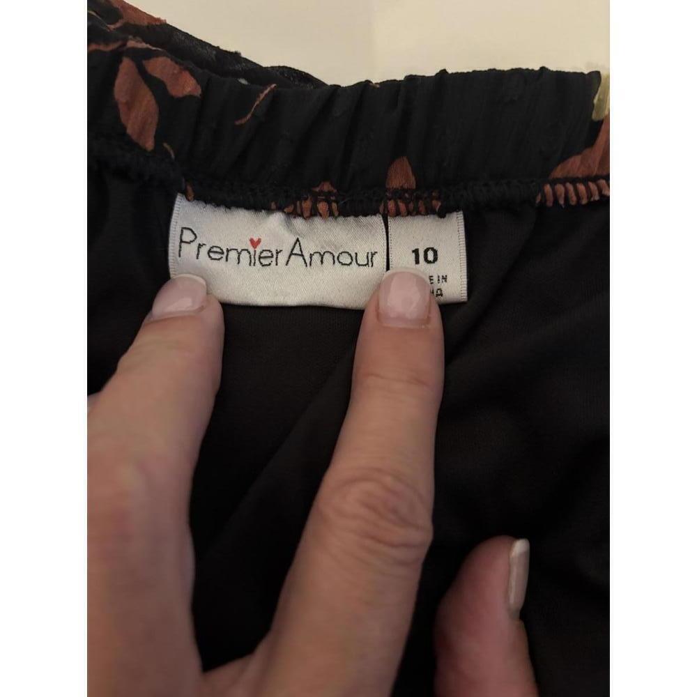 Premier Amour Maxi Flowery Dress Lined To Knees - Size 10 - Picture 4 of 6
